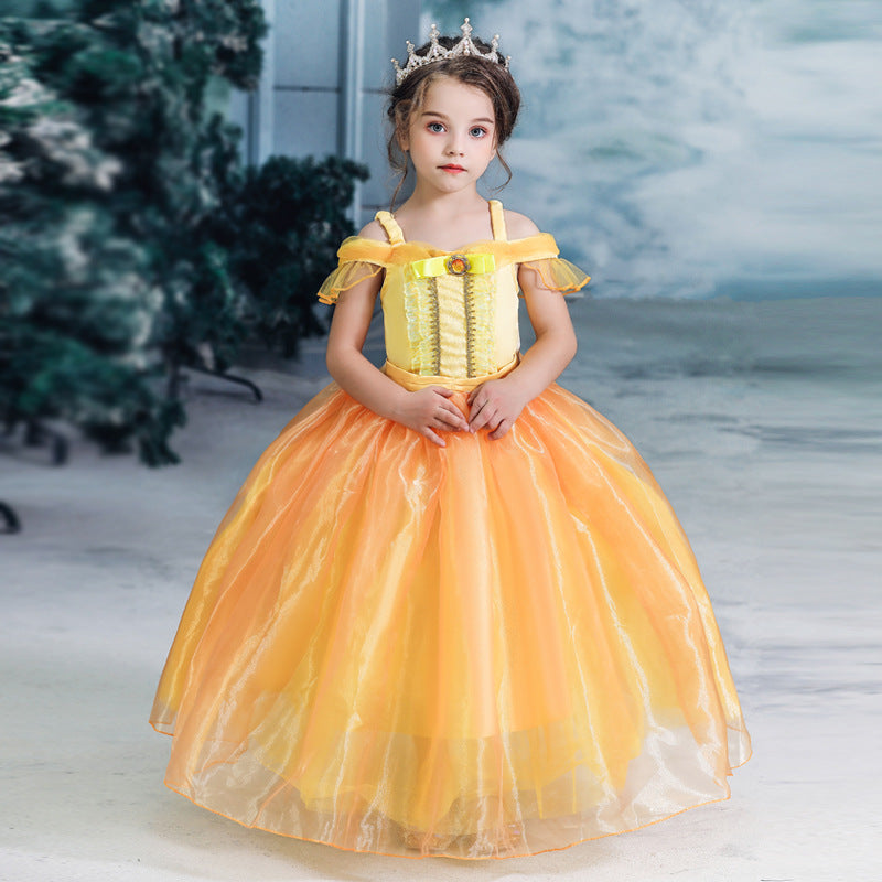 New Girls Costume Dresses Aurora Princess Cosplay Party Holiday Halloween Fancy Dress