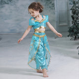 New Girls Costume Outfits Jasmine Princess Cosplay Party Holiday Halloween