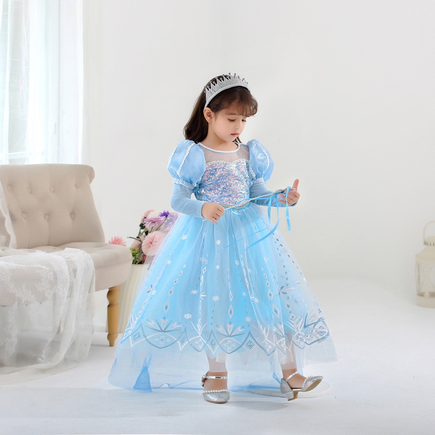 New Frozen 2 Elsa Dresses Princess Girl Costume Dresses Halloween Christmas Party Holiday