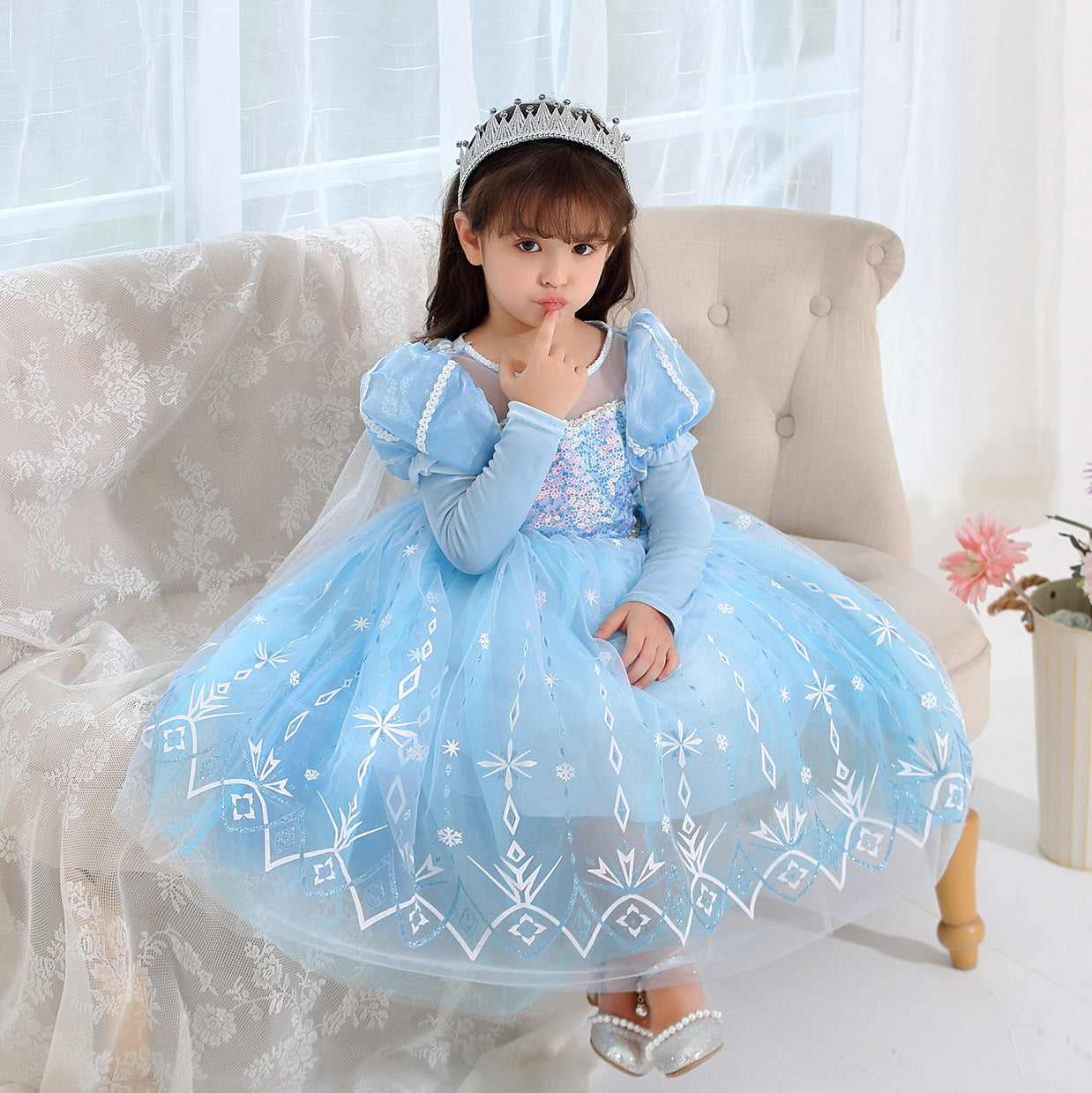 New Frozen 2 Elsa Dresses Princess Girl Costume Dresses Halloween Christmas Party Holiday