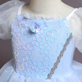 New Cinderella Princess Long Sleeve Girl Costume Dresses For Cosplay Party Holiday