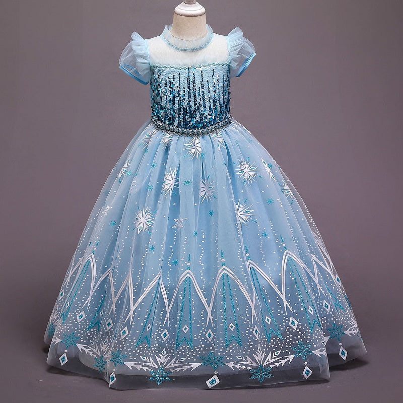 frozen 2 party dress Princess Elsa Frozen 2 Inspired White Tutu Dress Pageant Ball Gown Birthday Party Costume