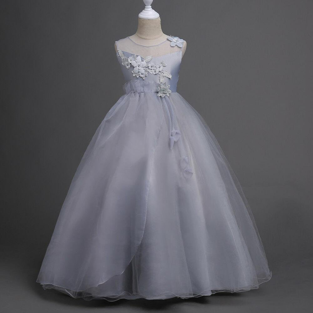 Flower Girl Dresses Princess Formal Graduation Bridesmaid Wedding Ball Gown