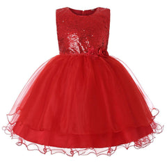 Flower Girl Dresses Sequin Princess Wedding Birthday Holiday Party Formal Graduation