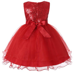 Flower Girl Dresses Sequin Princess Wedding Birthday Holiday Party Formal Graduation