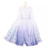 Frozen 2 Girls Elsa Princess Long Sleeve Cosplay Costume Dresses With Cape For Party Holidays.